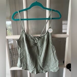 Bliss Green Women's Bohemian Flowy Cami Tank Top